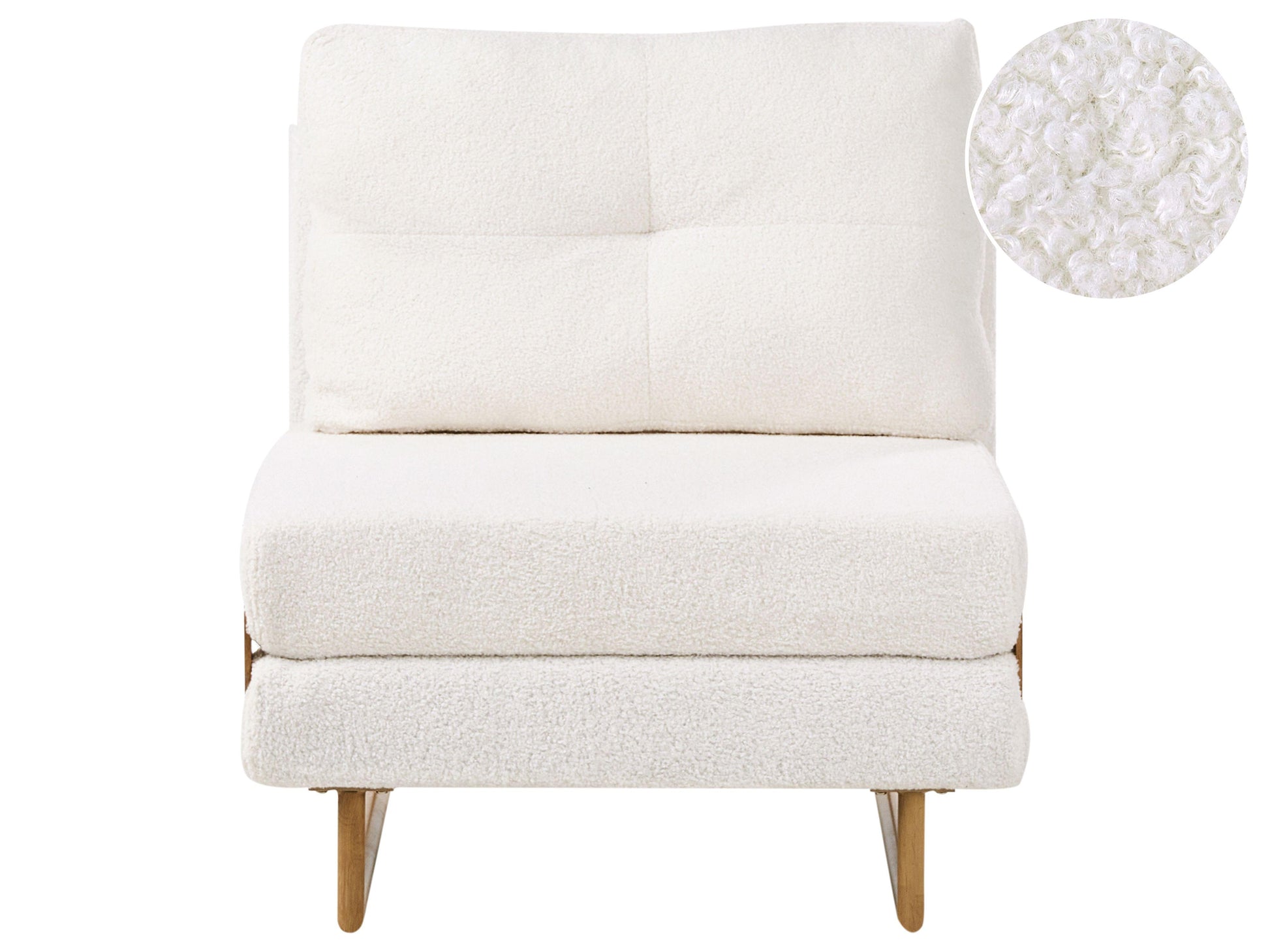  Single Sofa Bed JERSLEV Boucle Off-White