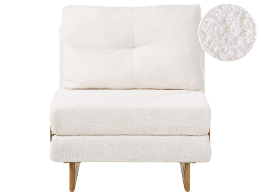  Single Sofa Bed JERSLEV Boucle Off-White