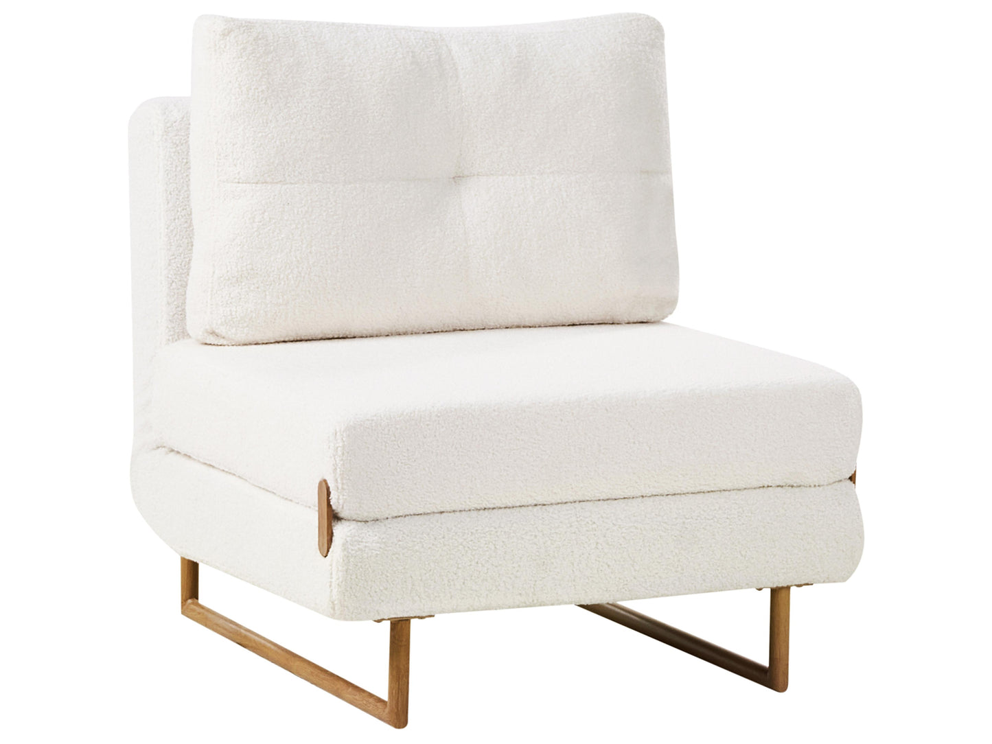  Single Sofa Bed JERSLEV Boucle Off-White