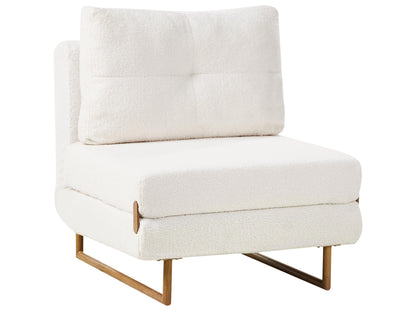  Single Sofa Bed JERSLEV Boucle Off-White