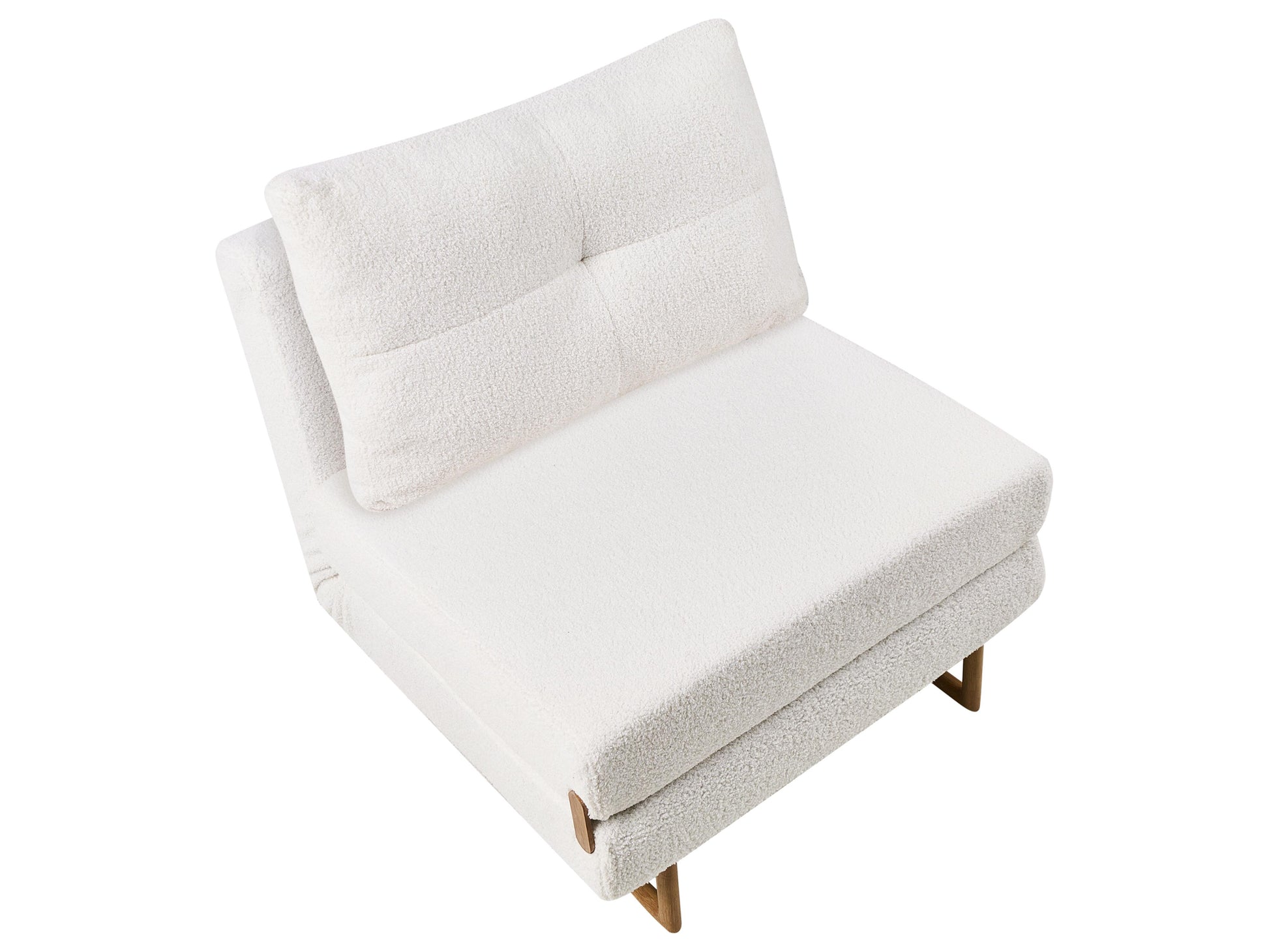  Single Sofa Bed JERSLEV Boucle Off-White