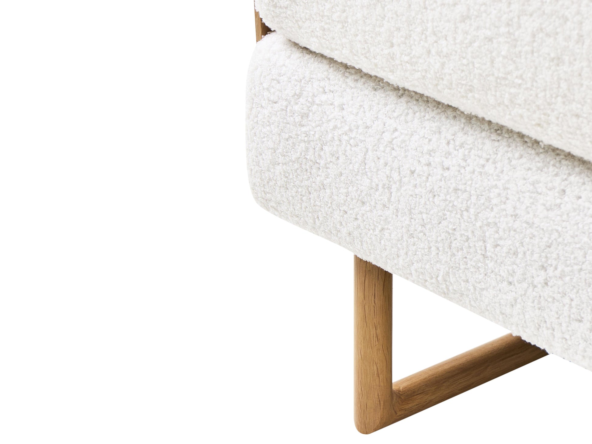  Single Sofa Bed JERSLEV Boucle Off-White