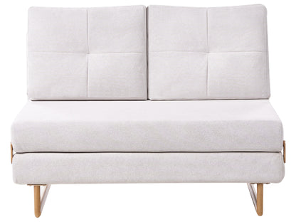  Sofa Bed 2 Seater JERSLEV Fabric Off-White