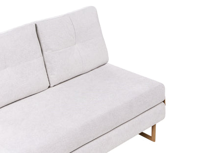  Sofa Bed 2 Seater JERSLEV Fabric Off-White