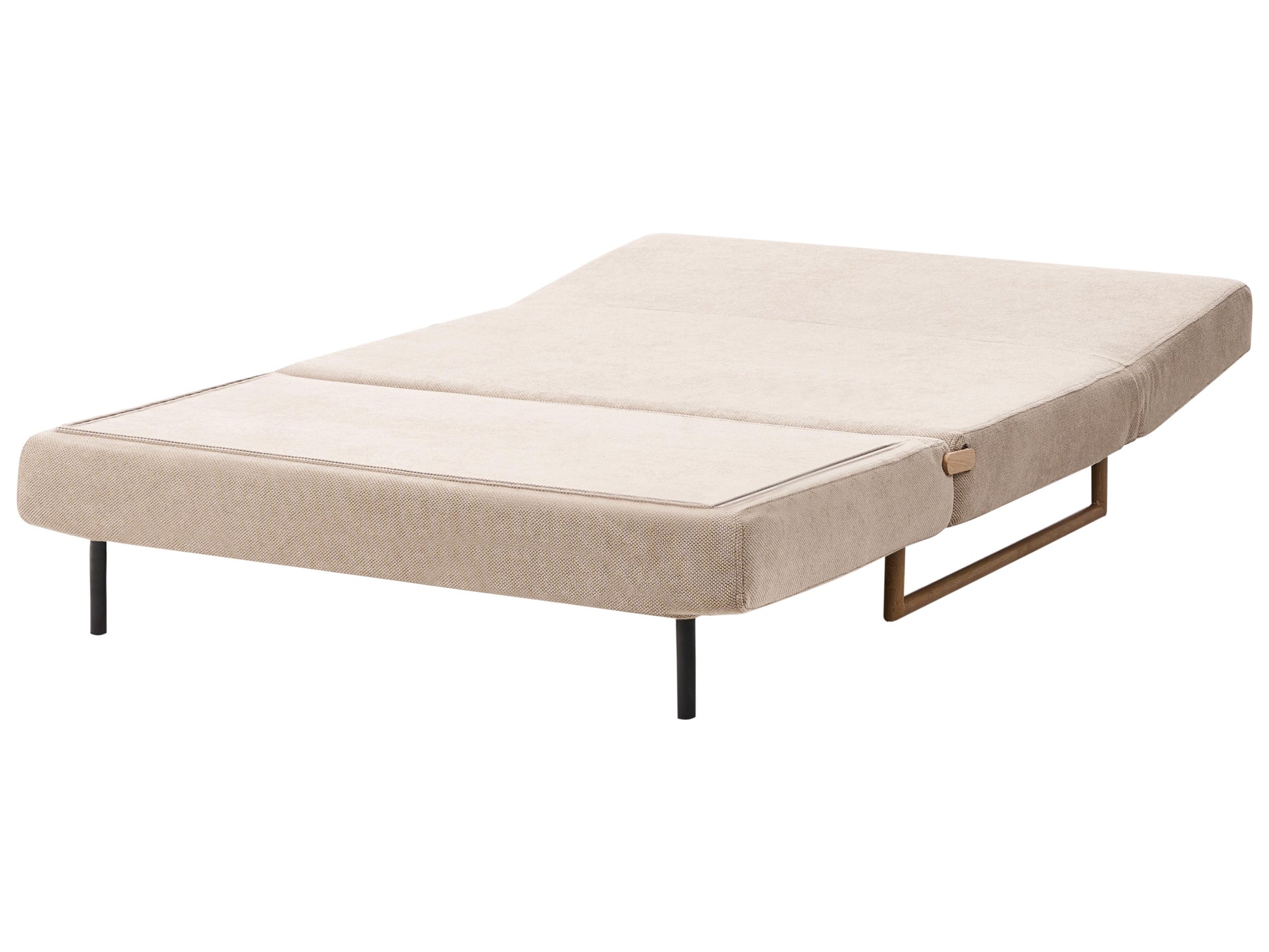  Sofa Bed 2 Seater JERSLEV Fabric Light Brown