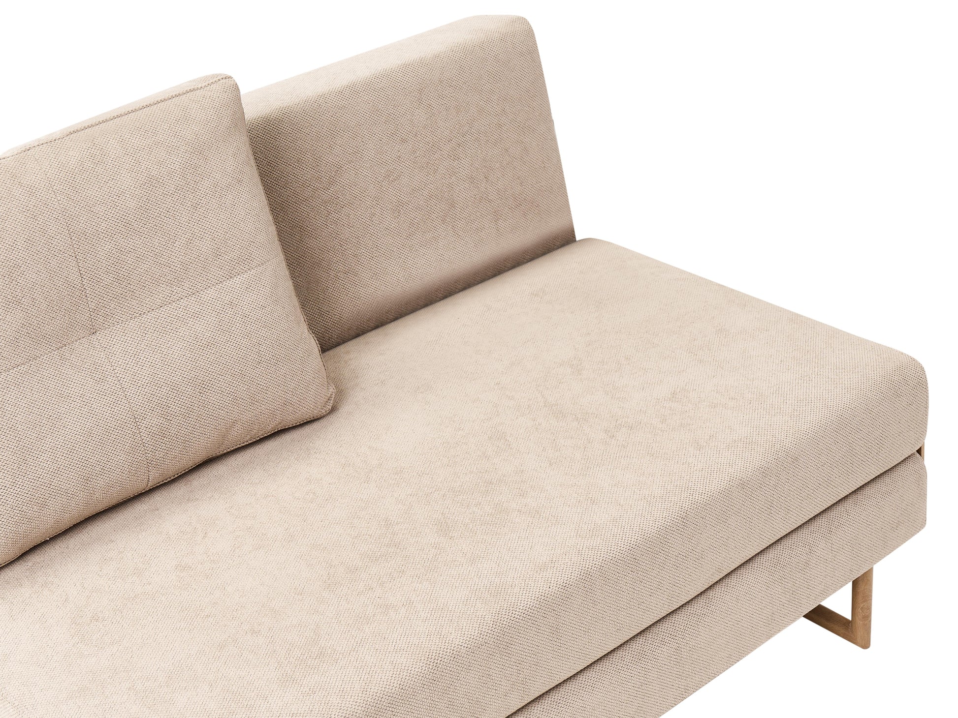  Sofa Bed 2 Seater JERSLEV Fabric Light Brown