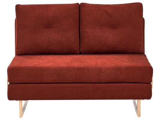  Sofa Bed 2 Seater JERSLEV Fabric Red