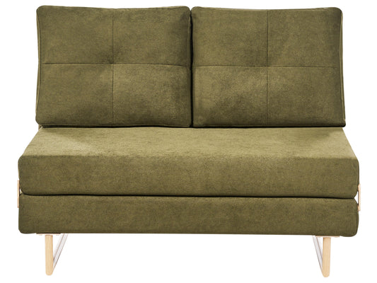  Sofa Bed 2 Seater JERSLEV Fabric Green
