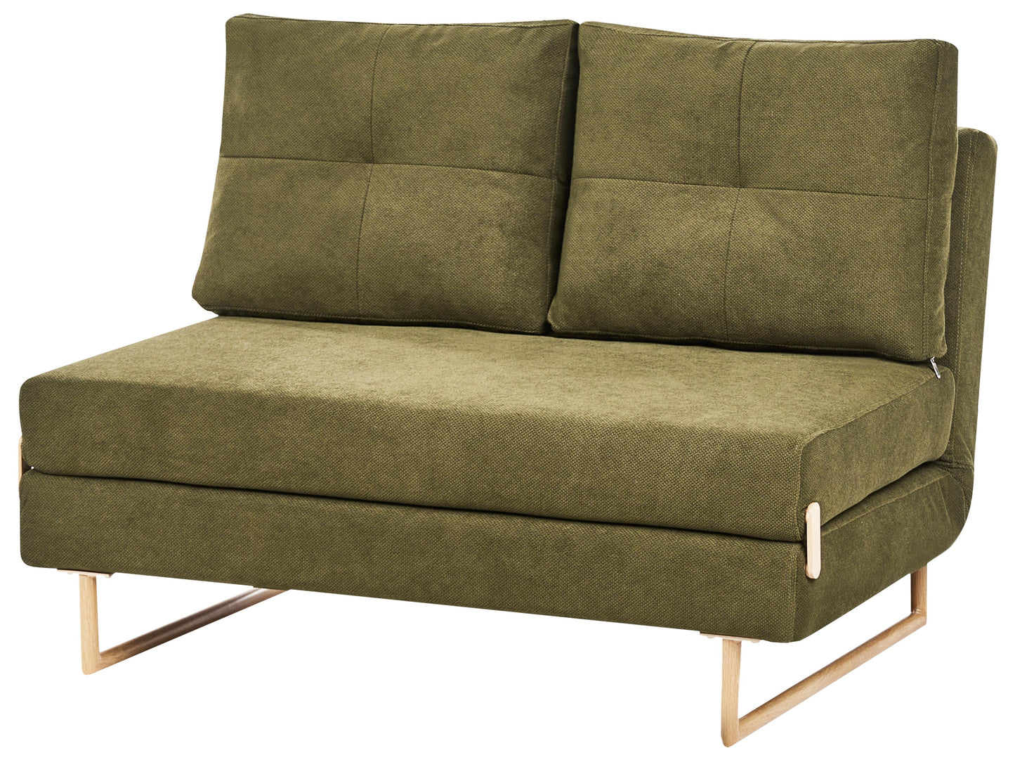  Sofa Bed 2 Seater JERSLEV Fabric Green