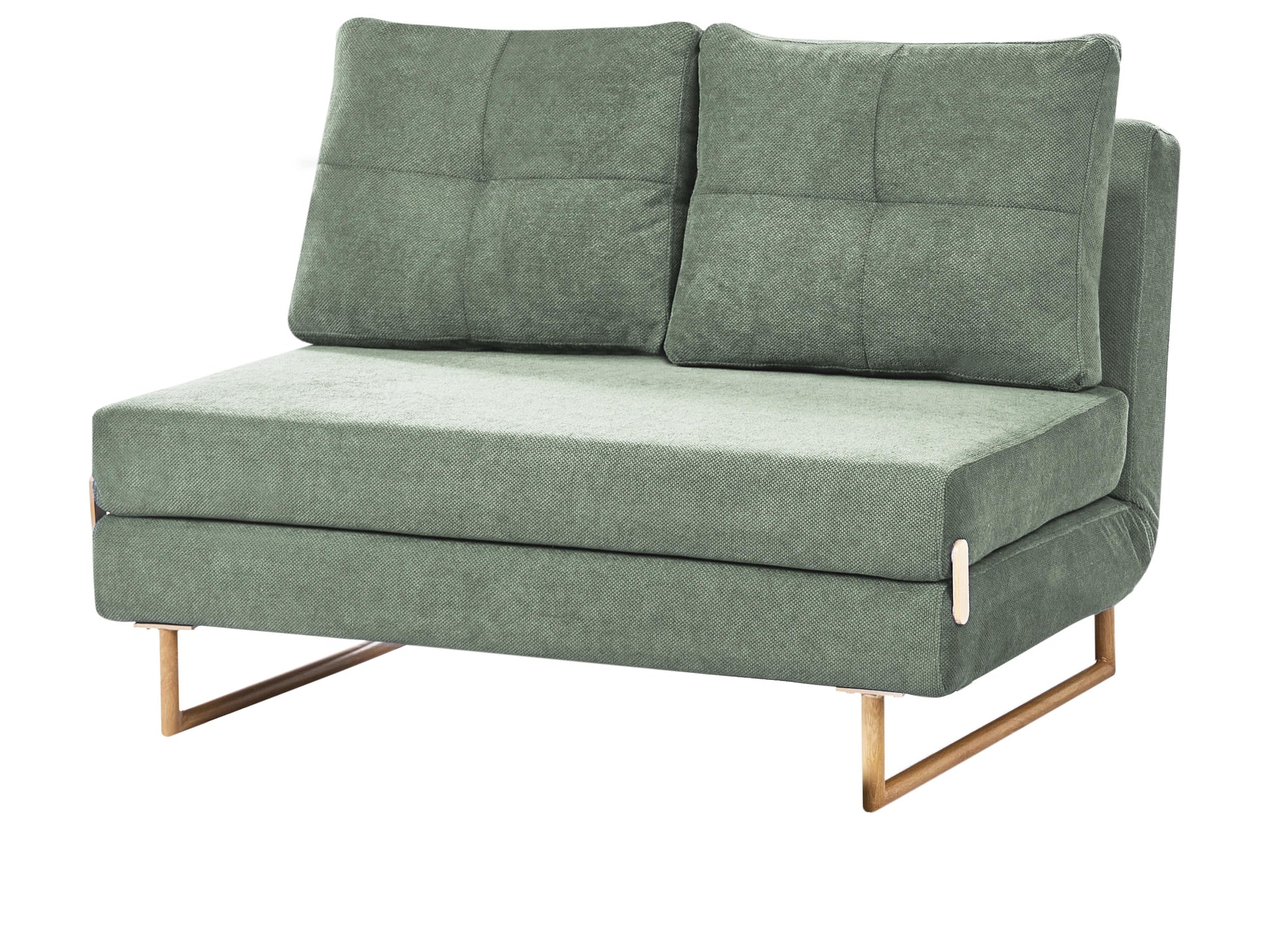  Sofa Bed 2 Seater JERSLEV Fabric Light Green