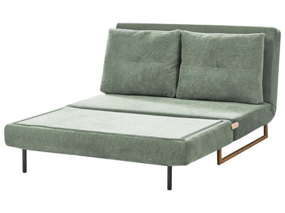  Sofa Bed 2 Seater JERSLEV Fabric Light Green