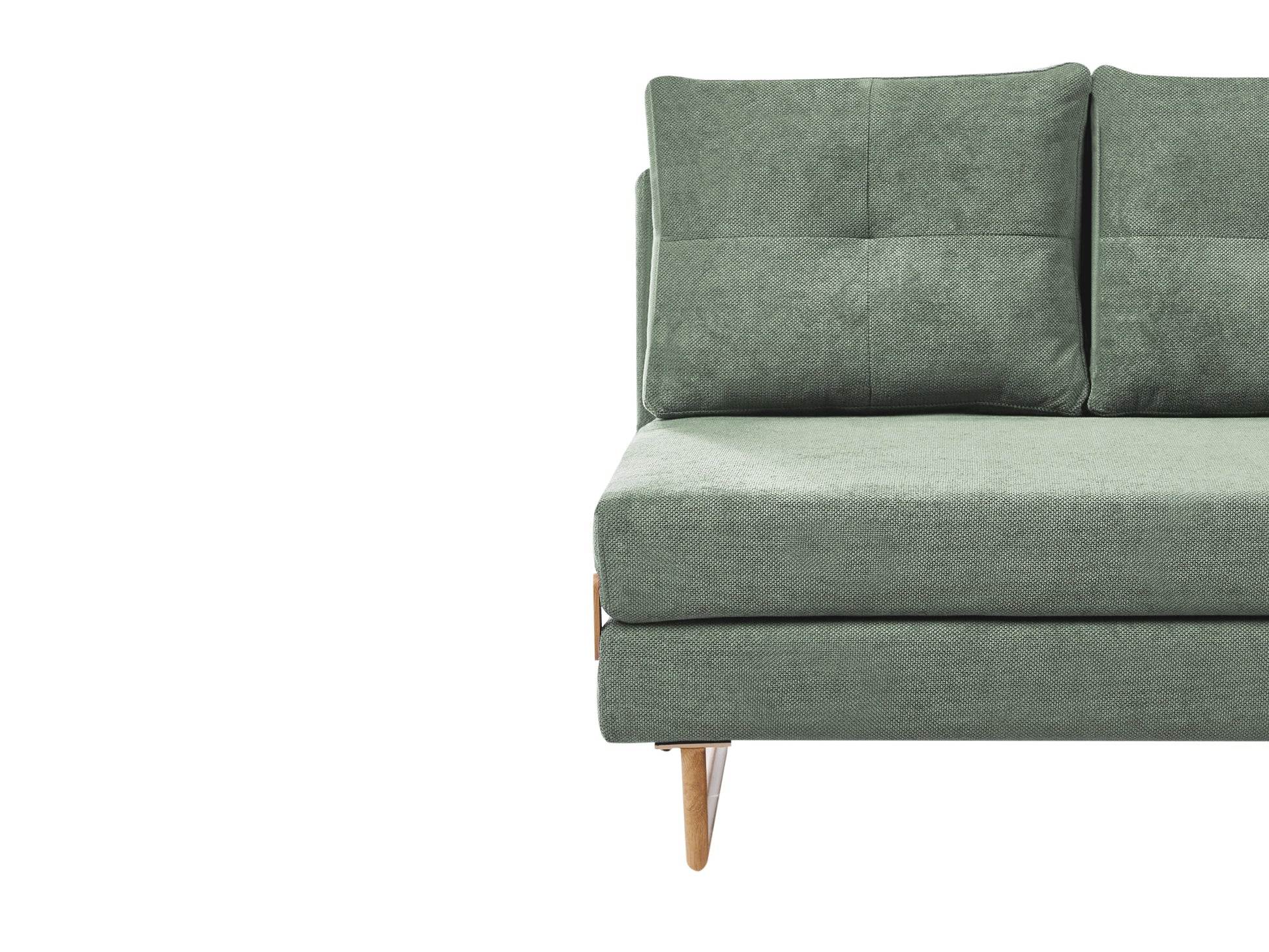  Sofa Bed 2 Seater JERSLEV Fabric Light Green