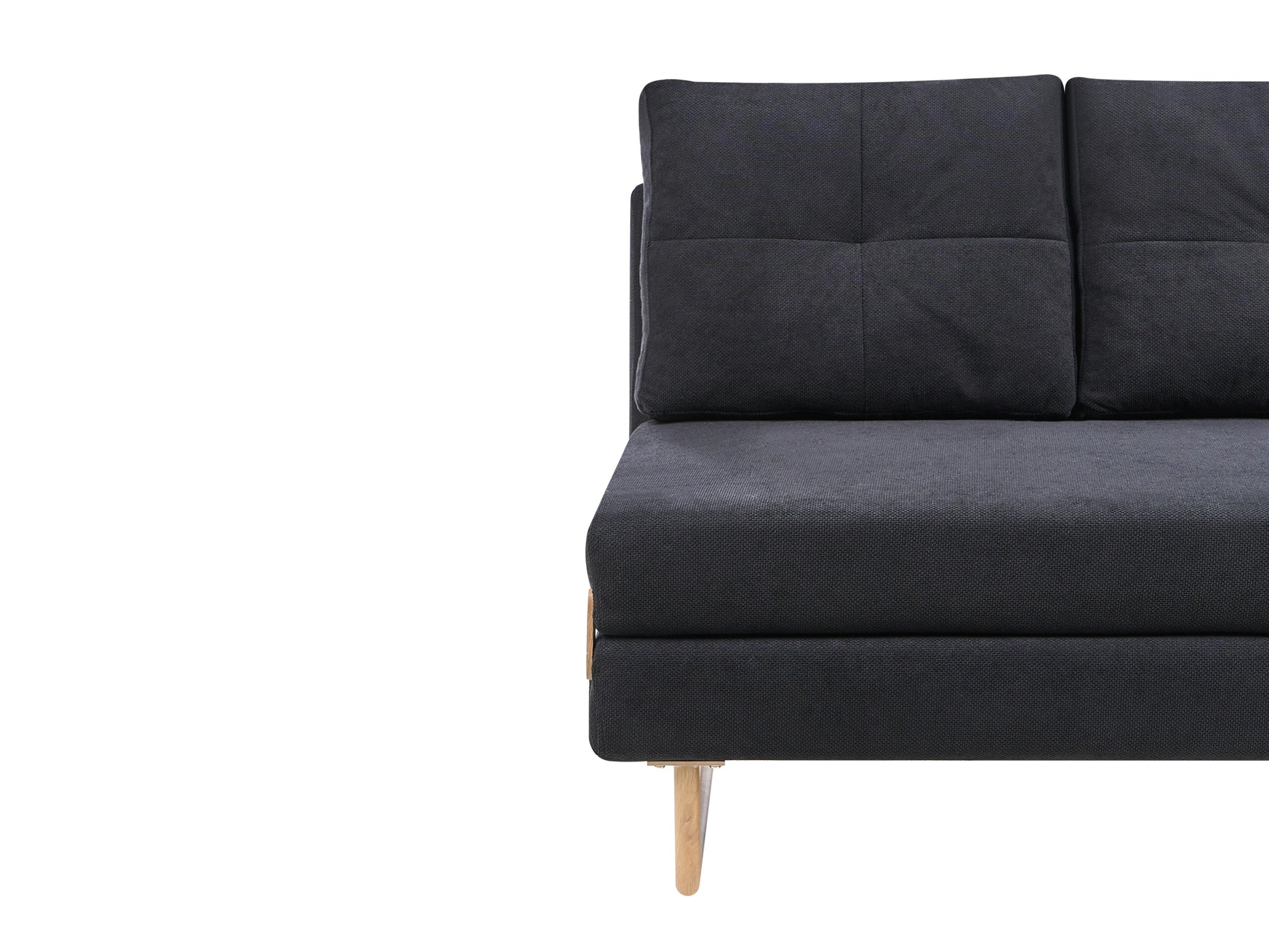  Sofa Bed 2 Seater JERSLEV Fabric Black
