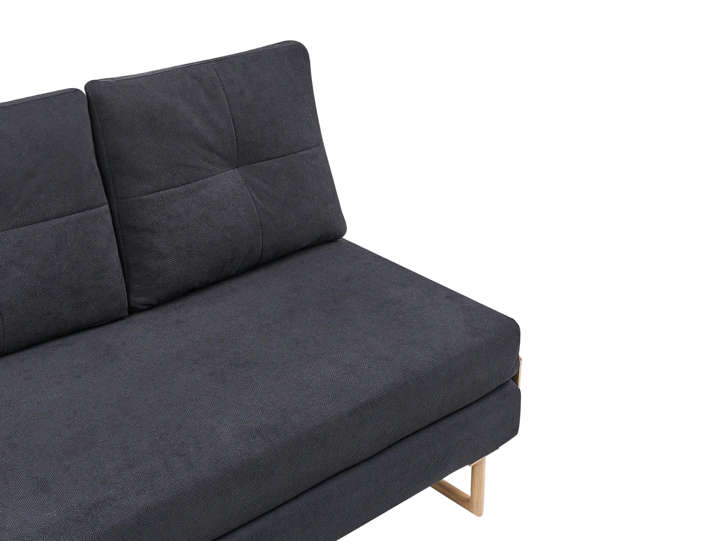  Sofa Bed 2 Seater JERSLEV Fabric Black