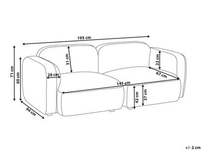 Sofa 3 Seater AFOSS Boucle Off-White