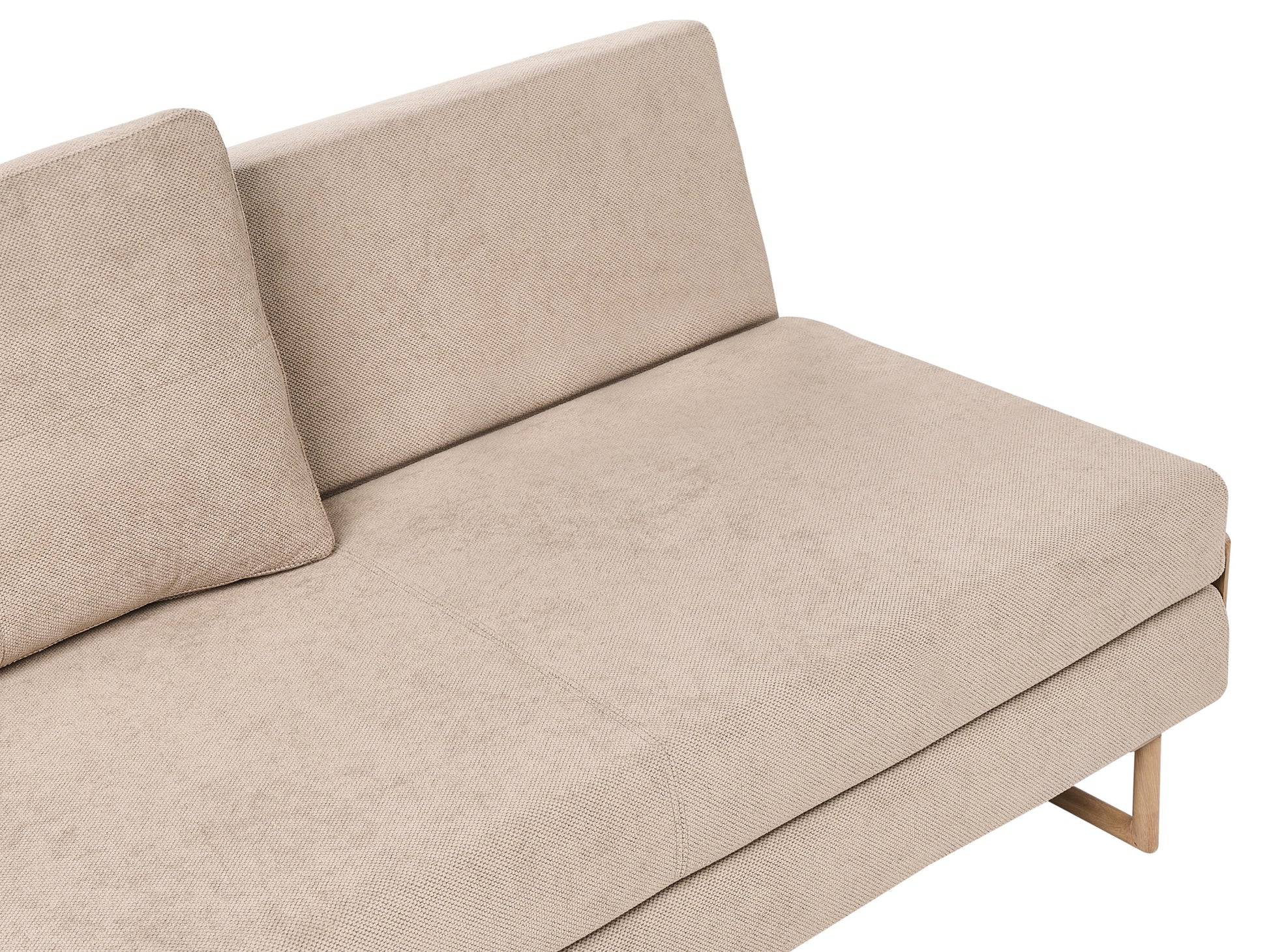  Sofa Bed 3 Seater JERSLEV Fabric Light Brown