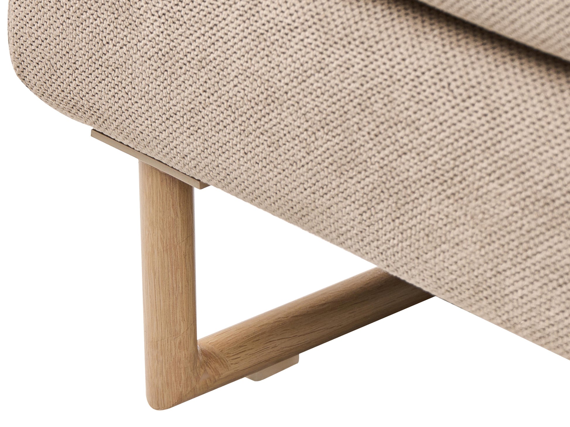  Sofa Bed 3 Seater JERSLEV Fabric Light Brown