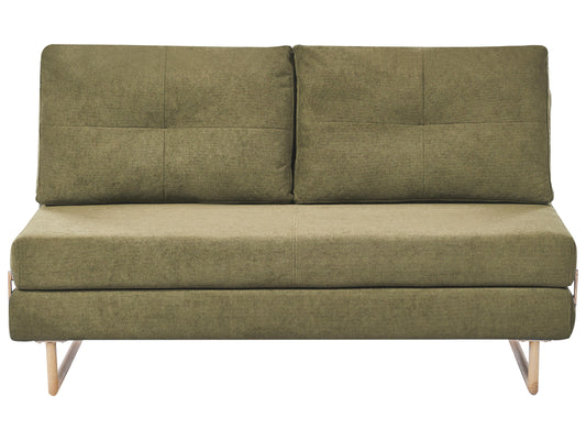  Sofa Bed 3 Seater JERSLEV Fabric Green