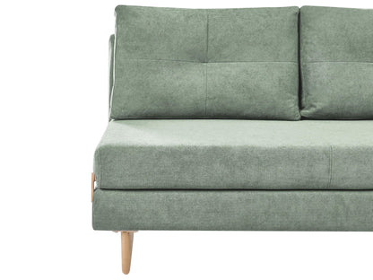  Sofa Bed 3 Seater JERSLEV Fabric Light Green