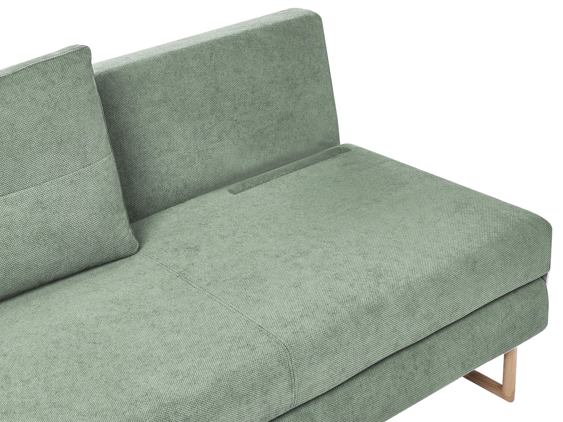  Sofa Bed 3 Seater JERSLEV Fabric Light Green