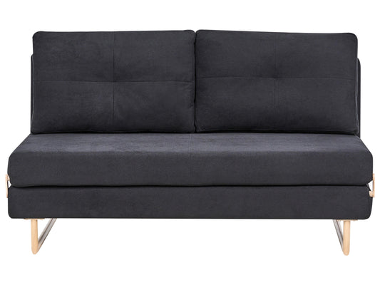  Sofa Bed 3 Seater JERSLEV Fabric Black
