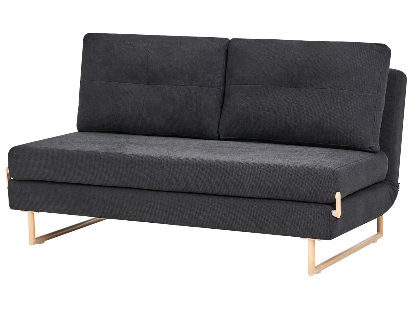  Sofa Bed 3 Seater JERSLEV Fabric Black