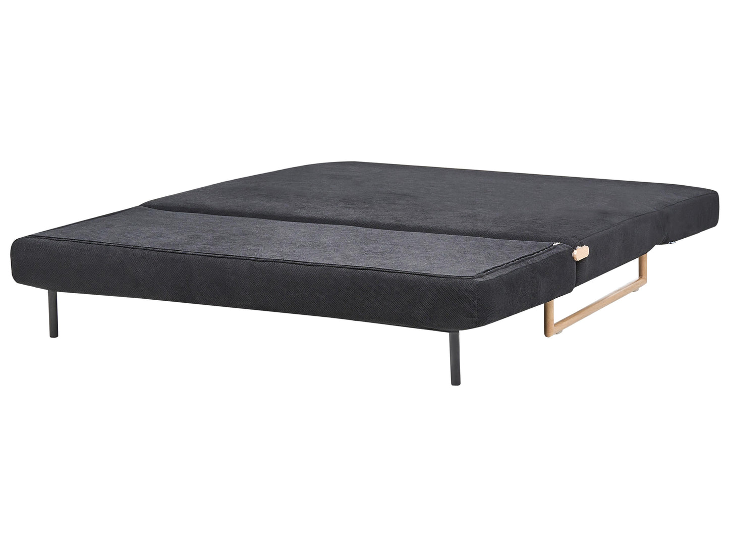  Sofa Bed 3 Seater JERSLEV Fabric Black