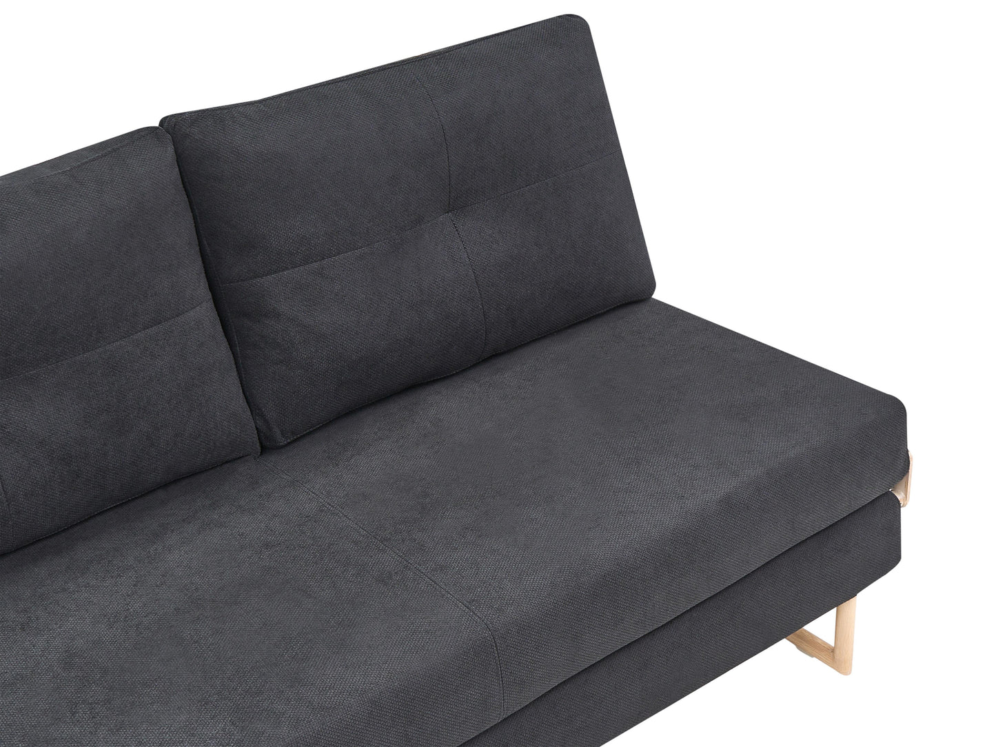  Sofa Bed 3 Seater JERSLEV Fabric Black