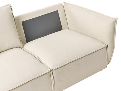 Sofa 3 Seater KUNES Fabric Light Beige