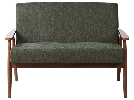  Sofa 2 Seater ESRUM Fabric Dark Brown/ Green