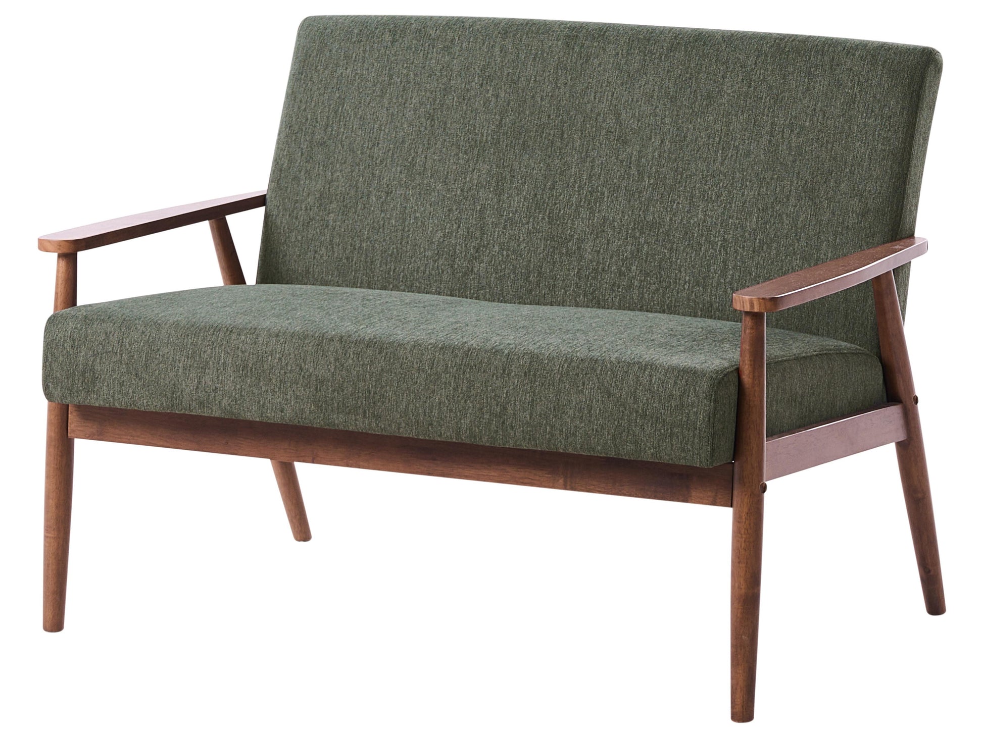  Living Room Set 6 Seater ESRUM Fabric Dark Brown/ Green