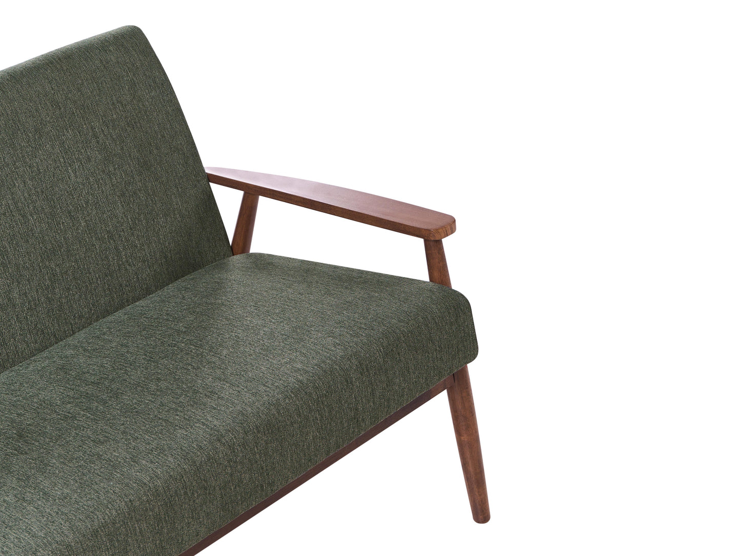  Living Room Set 6 Seater ESRUM Fabric Dark Brown/ Green