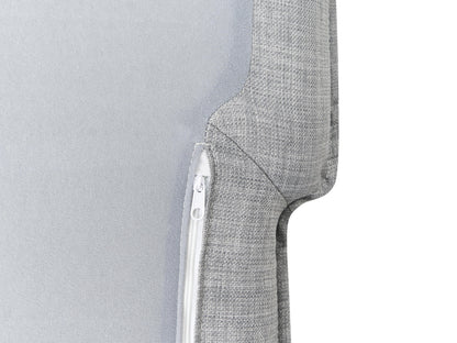  Corner Sofa 3 Seater ELVENES Fabric Light Grey Left Hand