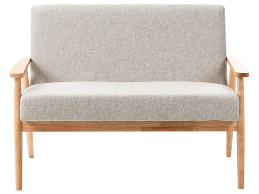  Sofa 2 Seater ESRUM Fabric Light Brown/ Grey
