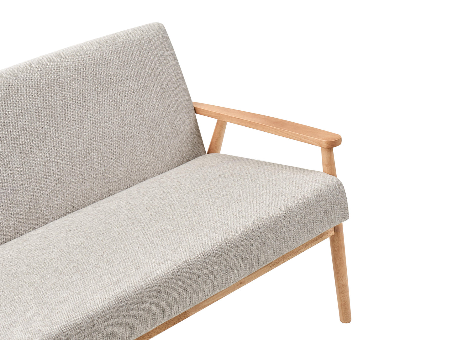 Sofa 2 Seater ESRUM Fabric Light Brown/ Grey