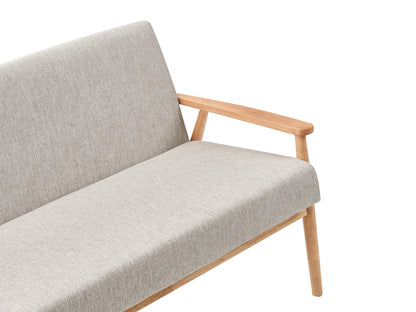  Sofa 2 Seater ESRUM Fabric Light Brown/ Grey