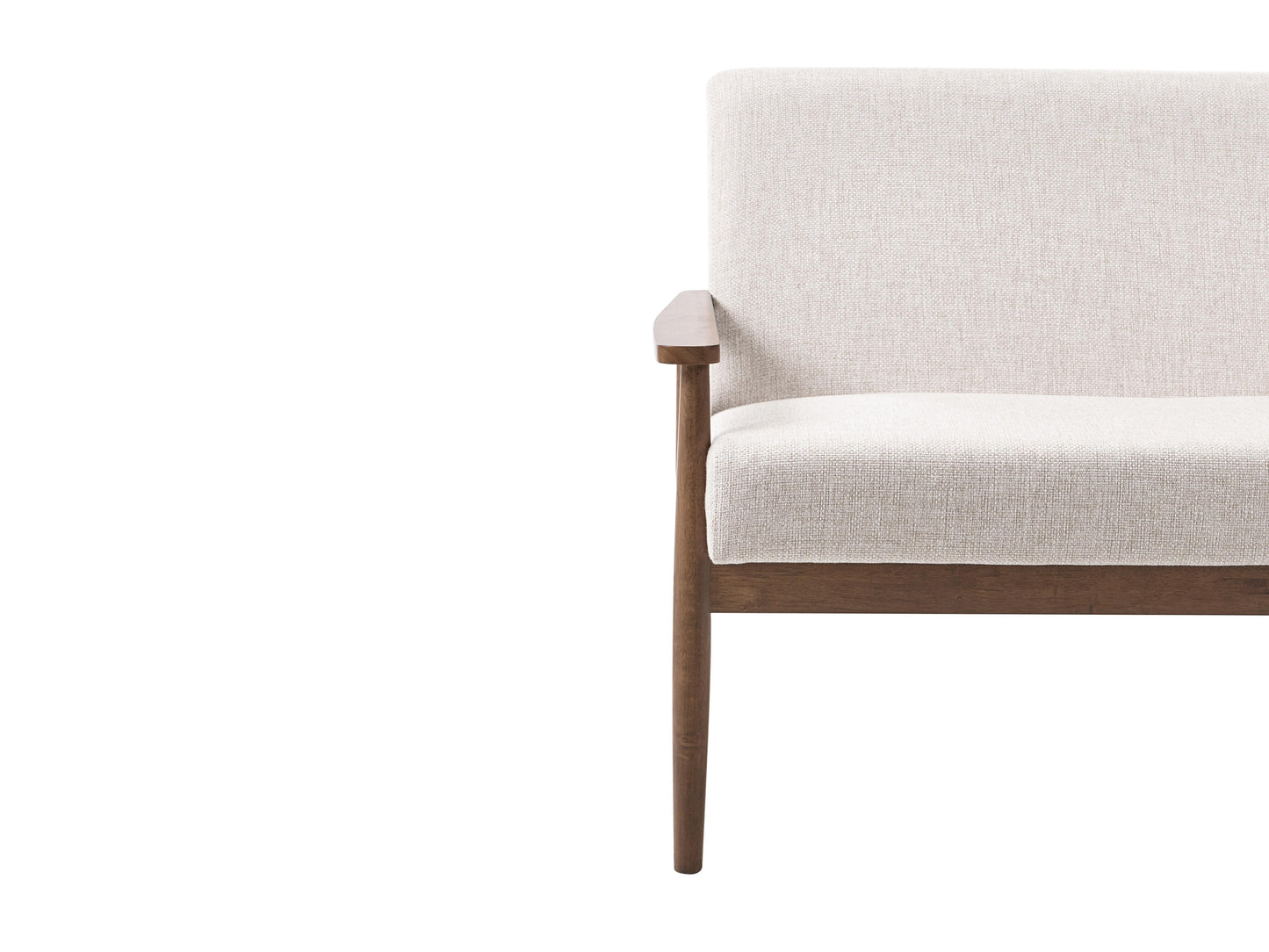  Sofa 3 Seater ESRUM Fabric Dark Brown/ Beige