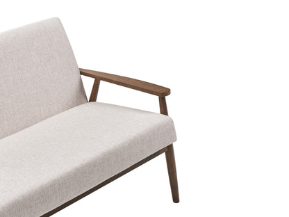  Sofa 3 Seater ESRUM Fabric Dark Brown/ Beige
