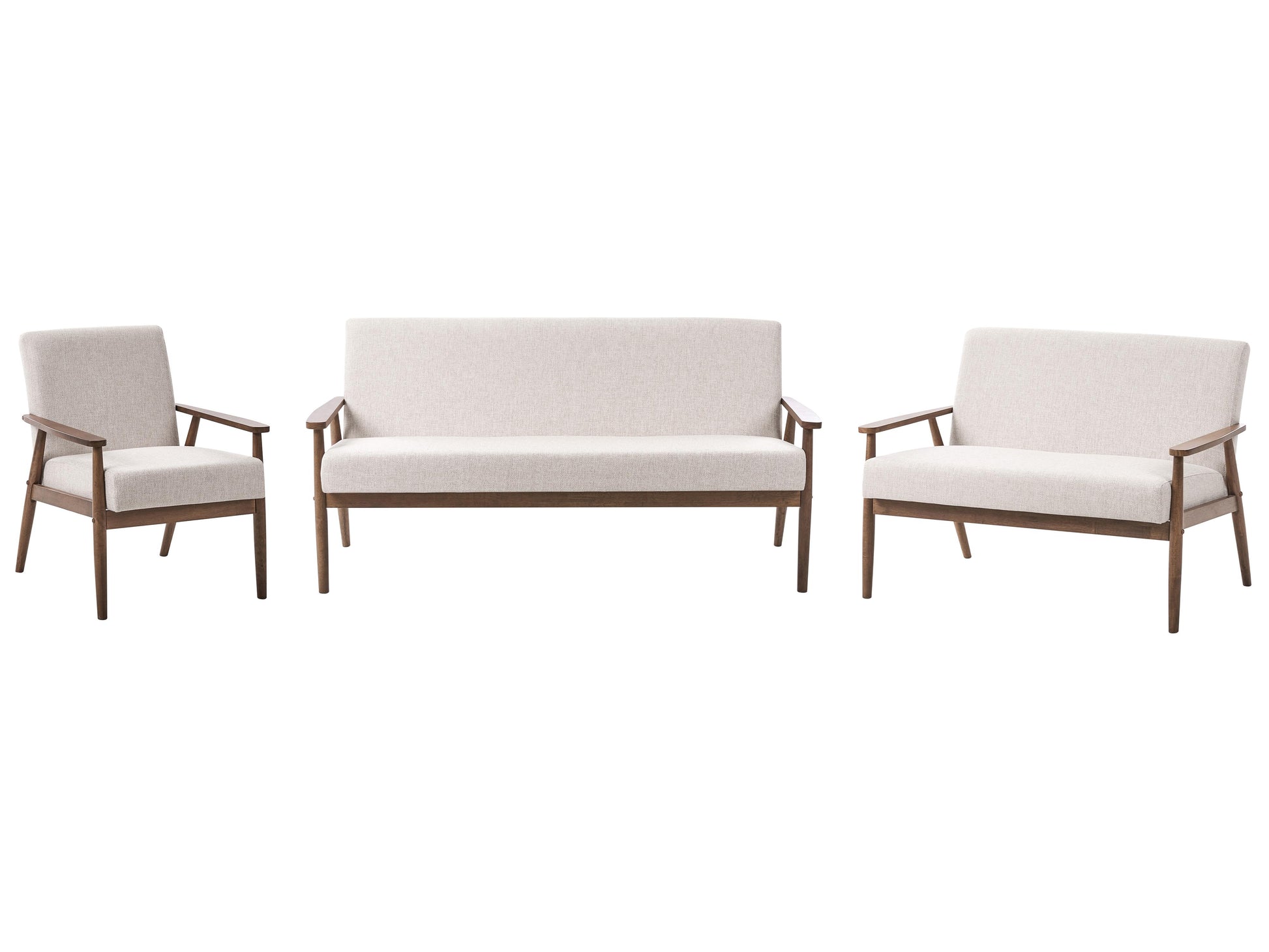  Living Room Set 6 Seater ESRUM Fabric Dark Brown/ Beige