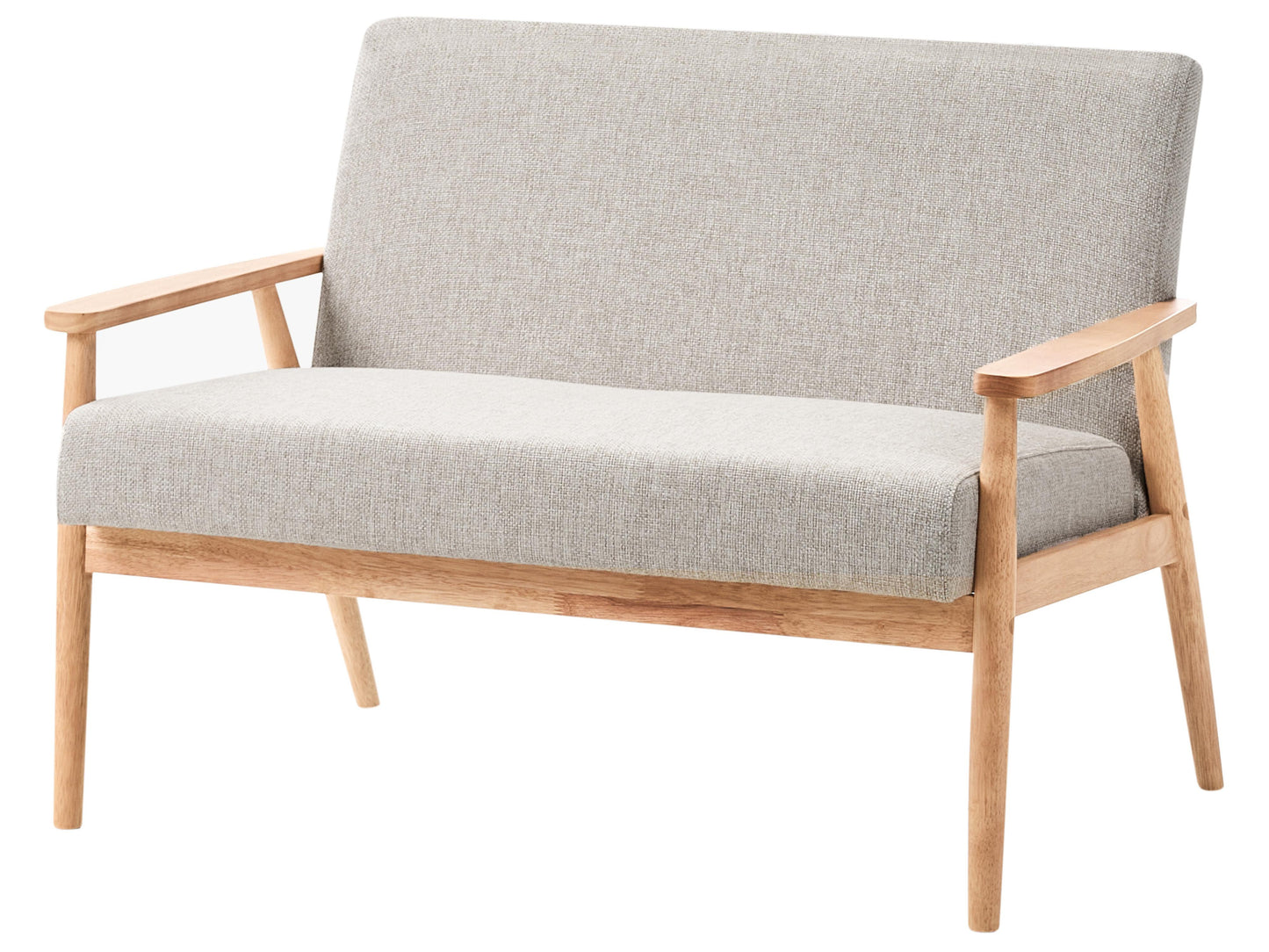  Living Room Set 6 Seater ESRUM Fabric Light Brown/ Grey