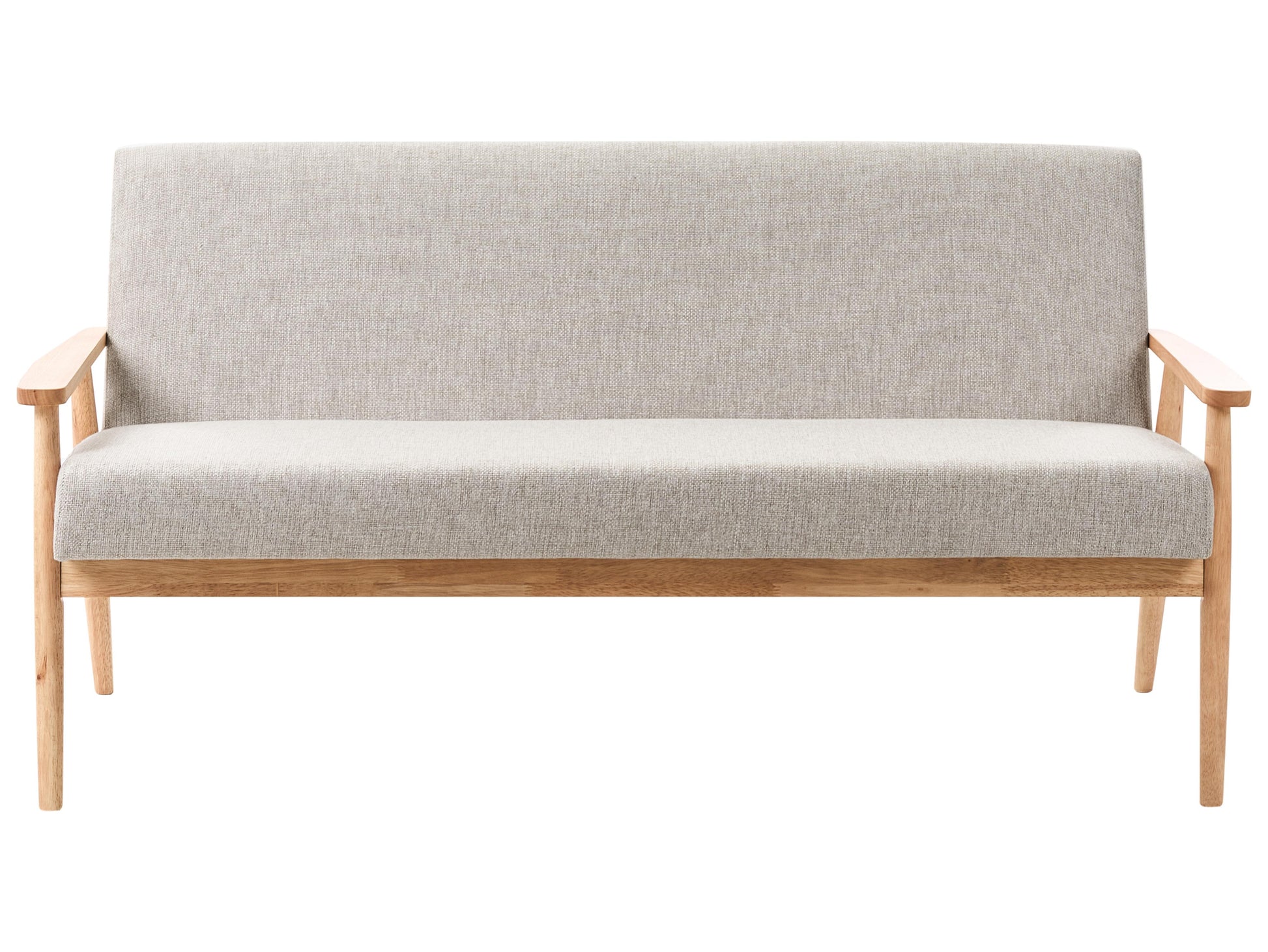  Living Room Set 6 Seater ESRUM Fabric Light Brown/ Grey