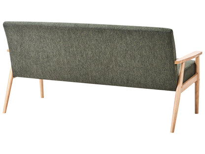  Living Room Set 6 Seater ESRUM Fabric Light Brown/ Green