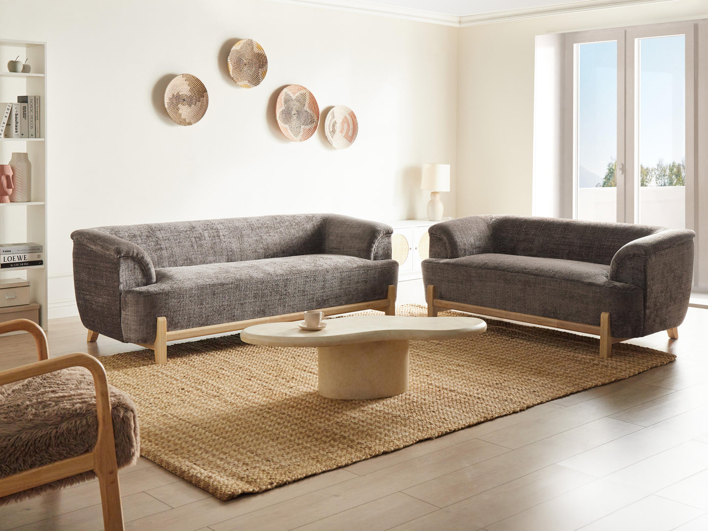  Sofa 2 Seater ALNOR Chenille Brown