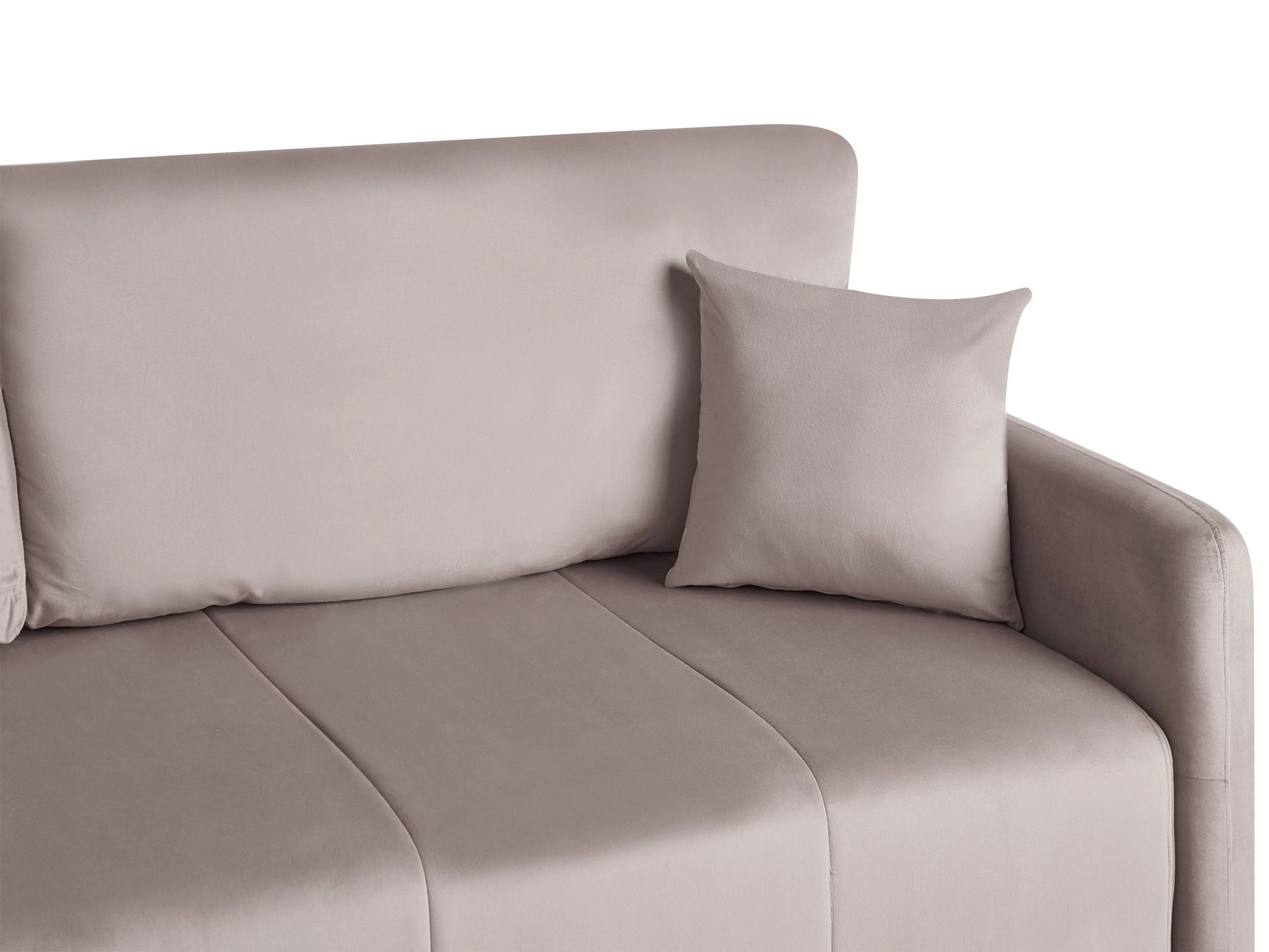  Sofa Bed 3 Seater EGGE Velvet Taupe