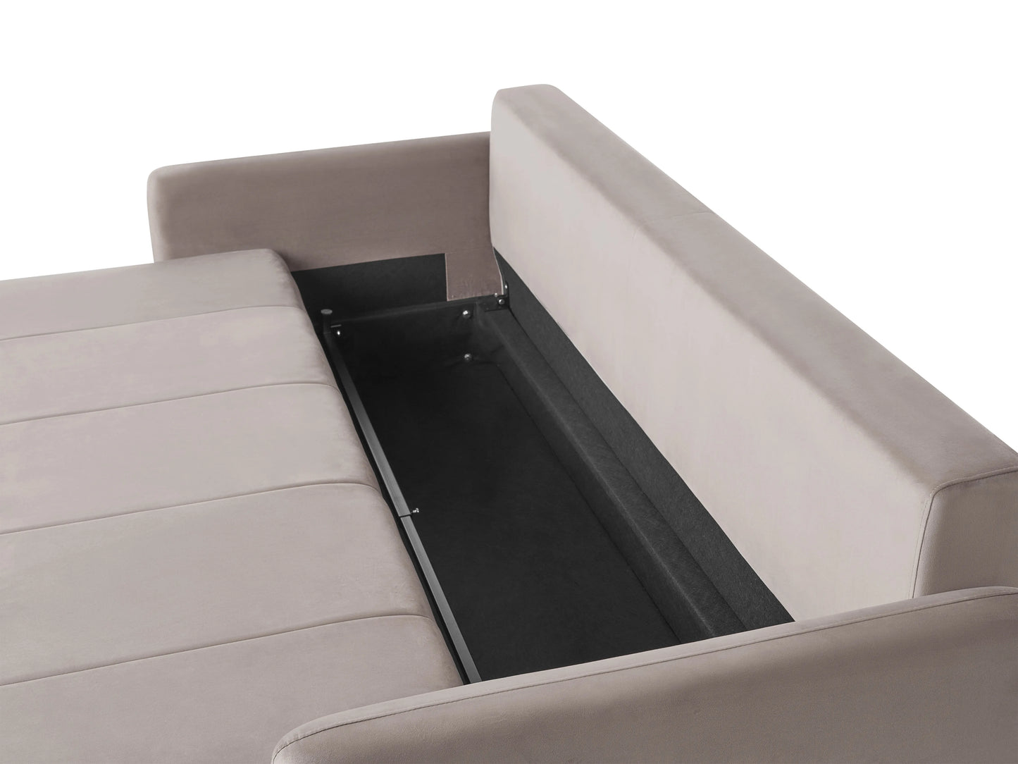  Sofa Bed 3 Seater EGGE Velvet Taupe