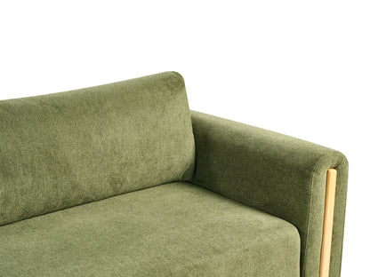  Sofa Bed 3 Seater KVAM Fabric Green With Storage
