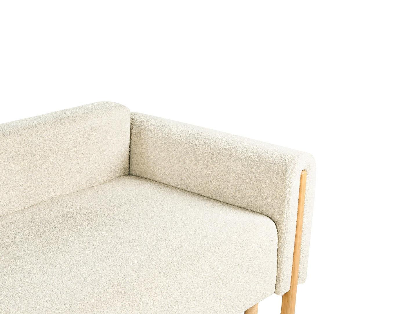  Sofa Bed 3 Seater KVAM Boucle Off-White With Storage