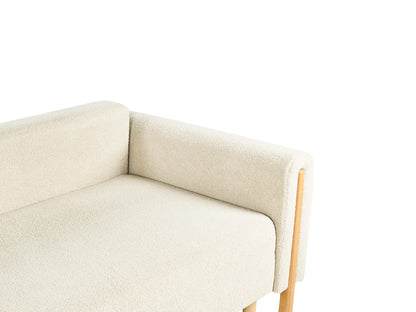  Sofa Bed 3 Seater KVAM Boucle Off-White With Storage