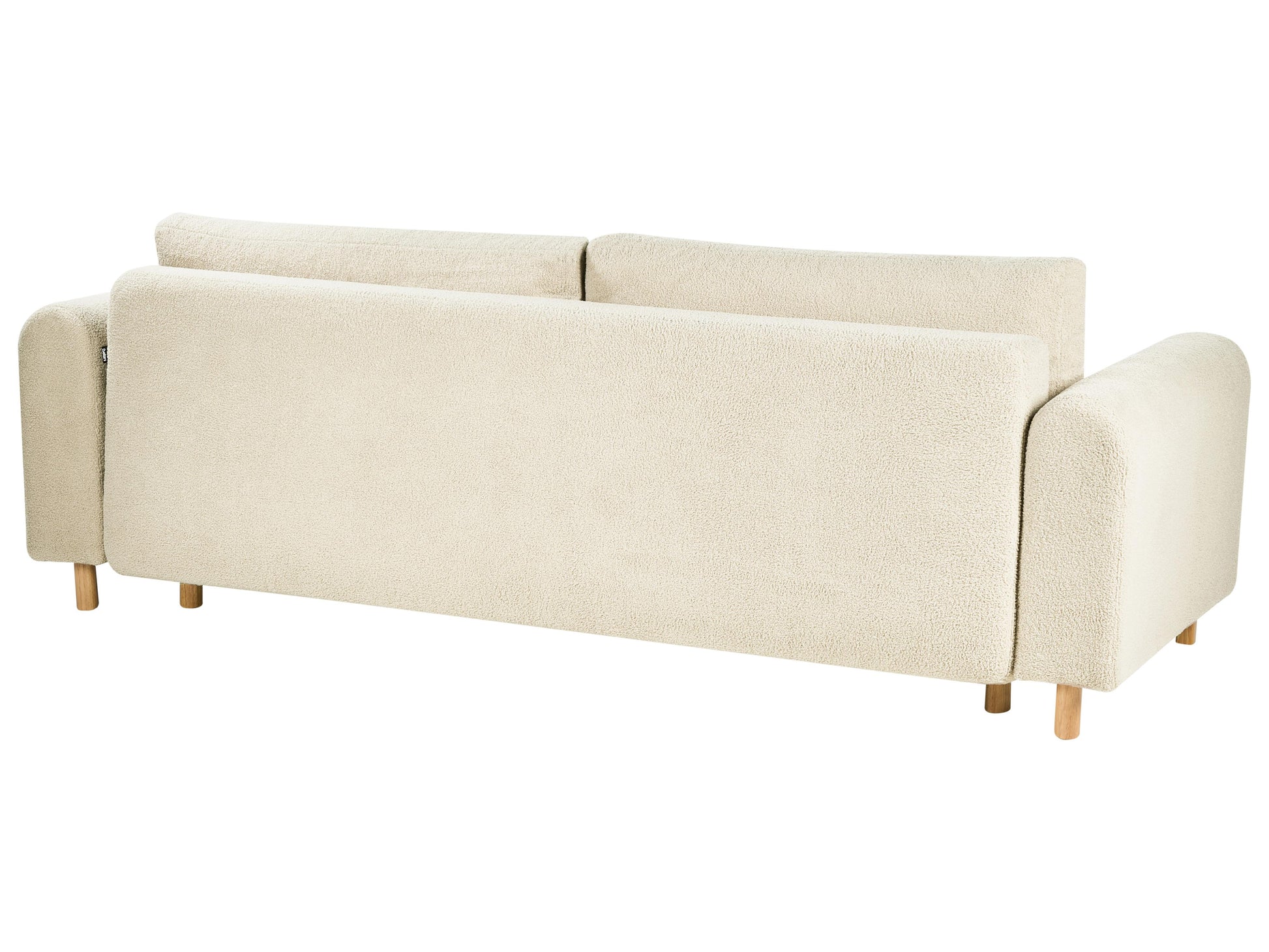  Sofa Bed 3 Seater KVAM Boucle Off-White With Storage