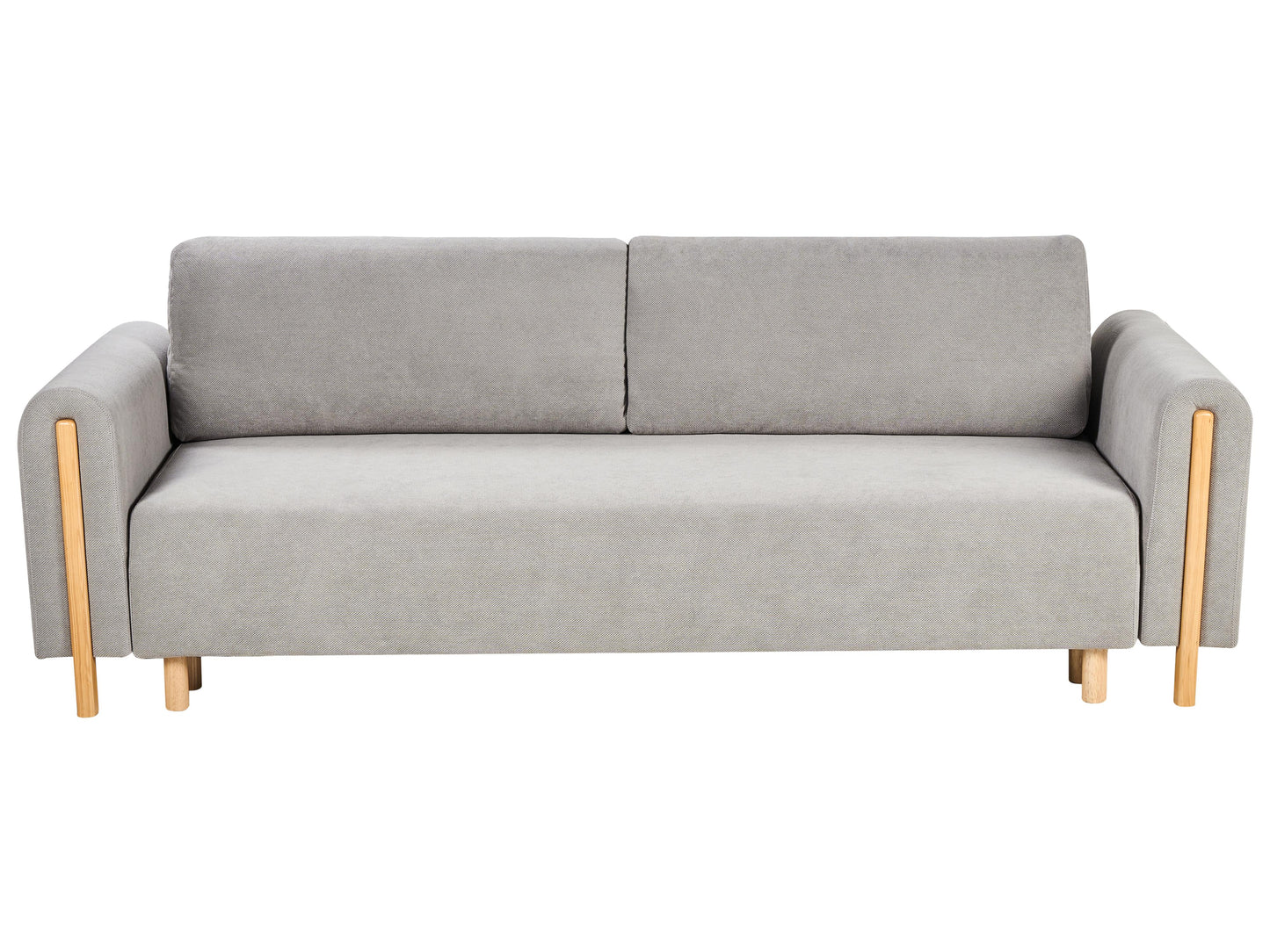  Sofa Bed 3 Seater KVAM Fabric Grey With Storage